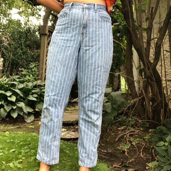 AE Striped Mom-Jeans - Picture 1 of 4